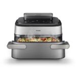 Philips Steam Airfryer 5000 Megabasket Heißluftfritteuse, Silber, 9,5 L