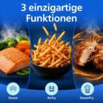 Philips Steam Airfryer 5000 Megabasket Heißluftfritteuse, Silber, 9,5 L - Image 3
