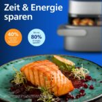 Philips Steam Airfryer 5000 Megabasket Heißluftfritteuse, Silber, 9,5 L - Image 12