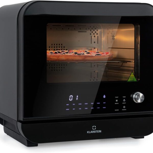 Klarstein 18 L Heißluftfritteuse, Airfryer mit Dampf- und Trocknungsfunktion, Schnelle Heissluftfriteuse XXL, Timer, 10 Programme, Air Fryer zum Luftfritieren, 2450W Fritteuse Heissluft ohne Fett