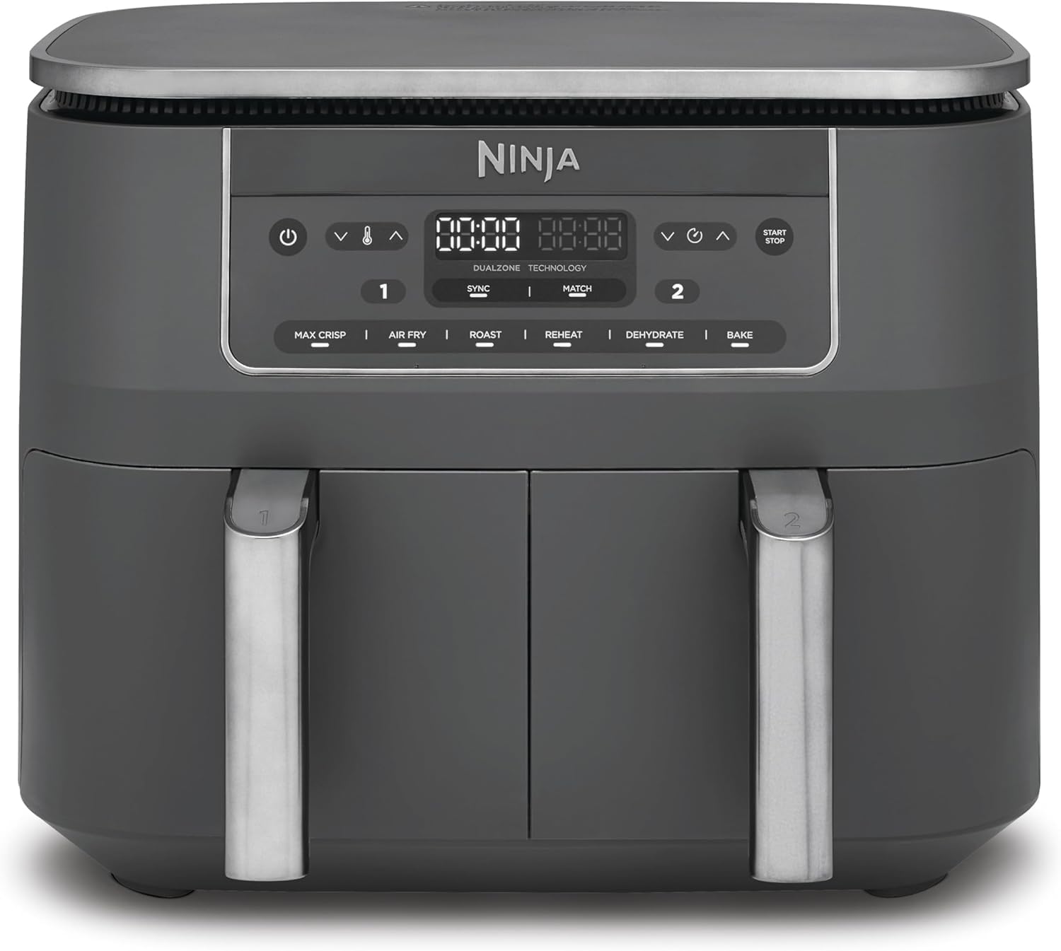 61R3zxSK_-L Ninja Dual Zone Digital Air Fritteuse, 2 Schubladen, 7,6 l, 6-in-1, verwendet kein Öl, Air Fry, Max Crisp, Braten, Backen, Aufwärmen, Dehydrieren, antihaftbeschichtet, spülmaschinenfeste Körbe, Gun - Image 1