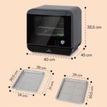 Klarstein 18 L Heißluftfritteuse, Airfryer mit Dampf- und Trocknungsfunktion, Schnelle Heissluftfriteuse XXL, Timer, 10 Programme, Air Fryer zum Luftfritieren, 2450W Fritteuse Heissluft ohne Fett