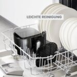 Moulinex Dual Easy Fry 8,3 L - Dual Air Fritteuse, Energieeinsparung bis zu 70%, Fassungsvermögen von 5,2 l und 3,1 l, 7 Programme, knusprige Ergebnisse, spülmaschinenfest, digitales Rezeptbuch,