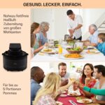 Klarstein Heißluftfritteuse 2-in-1, Airfryer mit Dampffunktion, Heissluftfritteuse zur Schnellaufheizung, Air Fryers mit 6 Programmen, Air Fryer XL, Heißluft-Fritteuse Extra-Zubehör, 5 L, 1250 W - Image 6