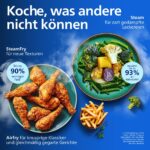 Philips Steam Airfryer 5000 Megabasket Heißluftfritteuse, Silber, 9,5 L - Image 6