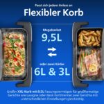 Philips Steam Airfryer 5000 Megabasket Heißluftfritteuse, Silber, 9,5 L - Image 13