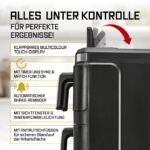 GOURMETmaxx FryUp3 Vertikale Heißluftfritteuse 3 Kammern | Airfryer XXL mit 3 Grillracks & 3 Sichtfenstern | Heissluftfritteuse XXL - 17 L | Air Fryer Frittesue ohne Öl | Heißluftfriteuse Touchdisplay - Image 7