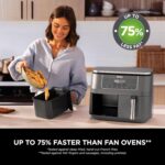 Ninja Dual Zone Digital Air Fritteuse, 2 Schubladen, 7,6 l, 6-in-1, verwendet kein Öl, Air Fry, Max Crisp, Braten, Backen, Aufwärmen, Dehydrieren, antihaftbeschichtet, spülmaschinenfeste Körbe, Gun - Image 6