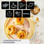 Moulinex Dual Easy Fry 8,3 L - Dual Air Fritteuse, Energieeinsparung bis zu 70%, Fassungsvermögen von 5,2 l und 3,1 l, 7 Programme, knusprige Ergebnisse, spülmaschinenfest, digitales Rezeptbuch,