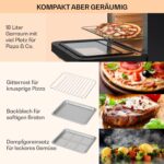 Klarstein 18 L Heißluftfritteuse, Airfryer mit Dampf- und Trocknungsfunktion, Schnelle Heissluftfriteuse XXL, Timer, 10 Programme, Air Fryer zum Luftfritieren, 2450W Fritteuse Heissluft ohne Fett