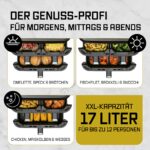 GOURMETmaxx FryUp3 Vertikale Heißluftfritteuse 3 Kammern | Airfryer XXL mit 3 Grillracks & 3 Sichtfenstern | Heissluftfritteuse XXL - 17 L | Air Fryer Frittesue ohne Öl | Heißluftfriteuse Touchdisplay - Image 10