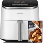 COSORI Turbo Blaze Luftfritteuse, 6 l, Air Fryer, 46% schneller, mit DC-Motor, 9-in-1-Öl-Fritteuse mit 117 Kochrezepten, spülmaschinenfest, Frittieren, Backen, Braten, Trocknen, Weiß